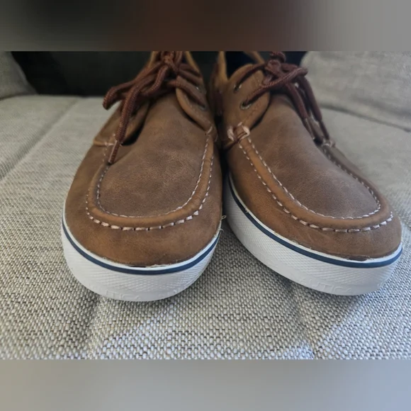 Worn Once Nautica Men's Brown Boat Shoes Size 6 - Picture 8 of 10